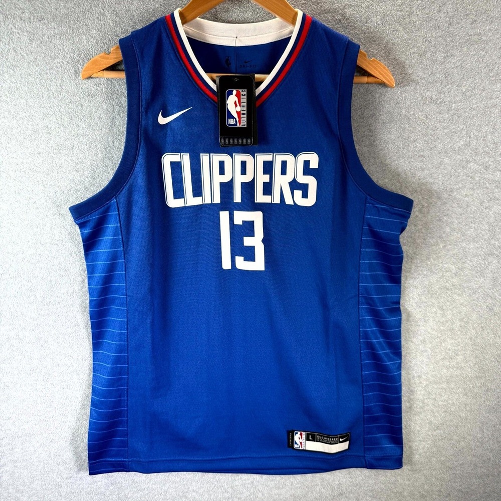 Nike Tank Top Youth L 14/18 Blue Dri-Fit LA‎ Clippers Basketball Paul George #13
